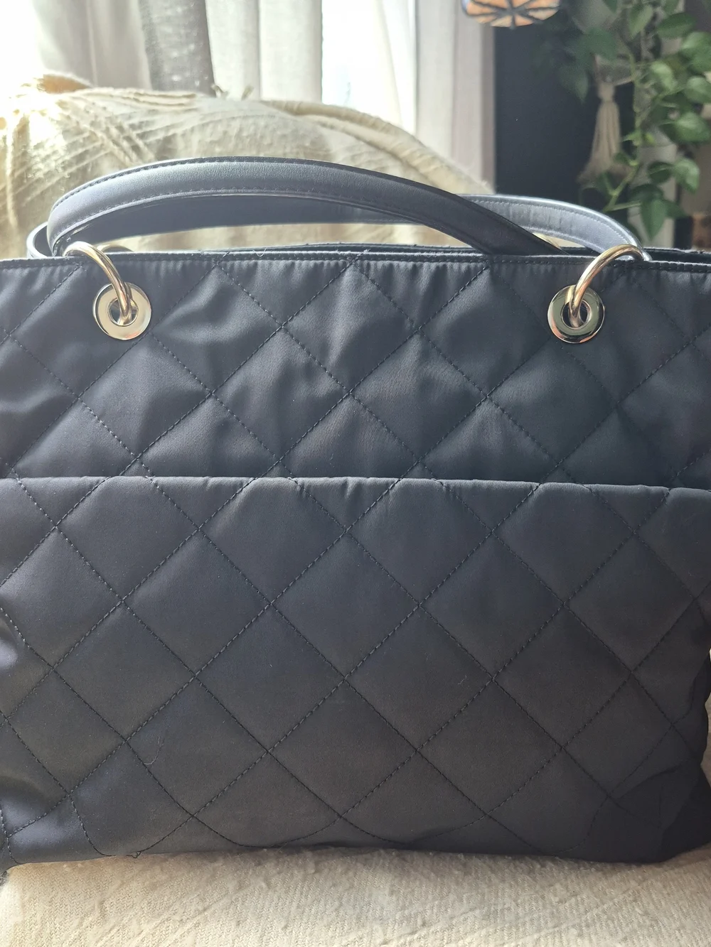 kate spade Classy Quilted Black Tote/Diaper Bag